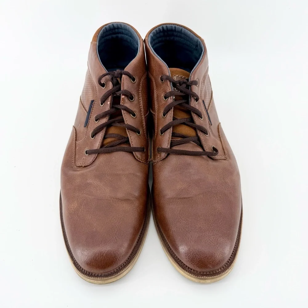 London Underground Beckham Men's Size 13 Brown Leather Chukka Boots Ankle Shoes